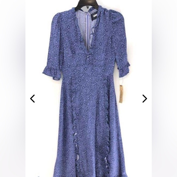 NWT Reformation Suri dress very beautiful ruffle - retro/ vacation . - Picture 2 of 6